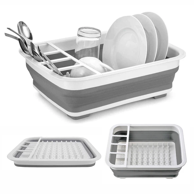 Foldable Diy Dish Rack Portable Silicone Drying Rack Folding Bowl Tableware  Drainer Storage Holder Kitchen Accessories Organizer - Racks & Holders -  AliExpress