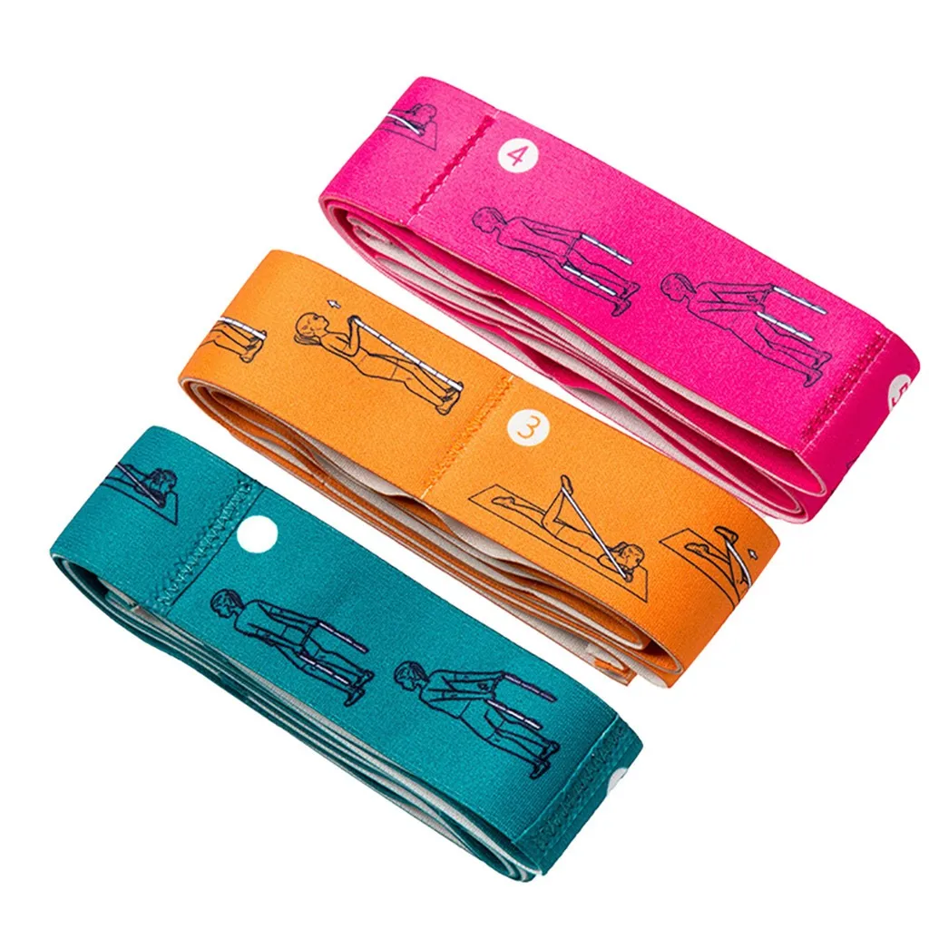 Stretch band for Yoga polyester strap elastic latex for Latin Dance stretch band for Yoga Pilates gym Fitness exercise