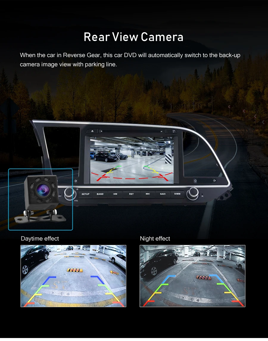Best 4G RAM Android 9.0 Car Radio GPS Navigation Multimedia Stereo DVD Player For HYUNDAI ELANTRA 2016 2017 Auto Video Headunit 8
