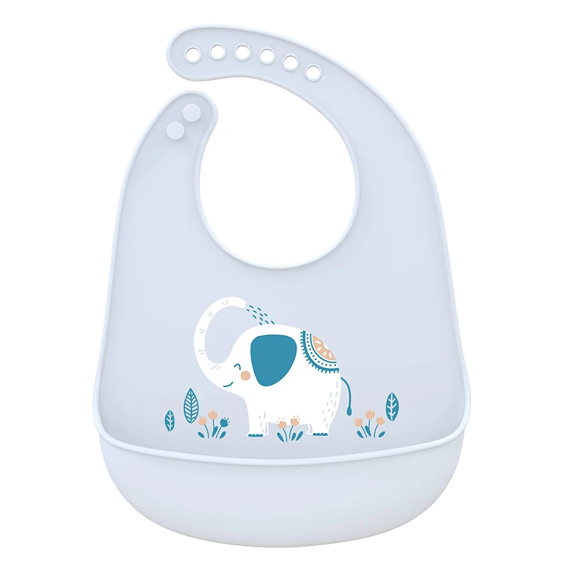1PC Silicone Baby Bibs waterproof Baby Saliva Towel Animal Adjustable Cloths Bandana Soft Feeding Cartoon Aprons best baby accessories of year Baby Accessories