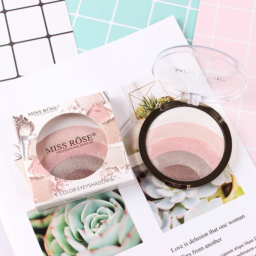 Miss Rose палитра для румяны Макияж Румяна стойкие блестки пигмент минералы, лицо контур запеченный бронзатор румяна макияж палитра