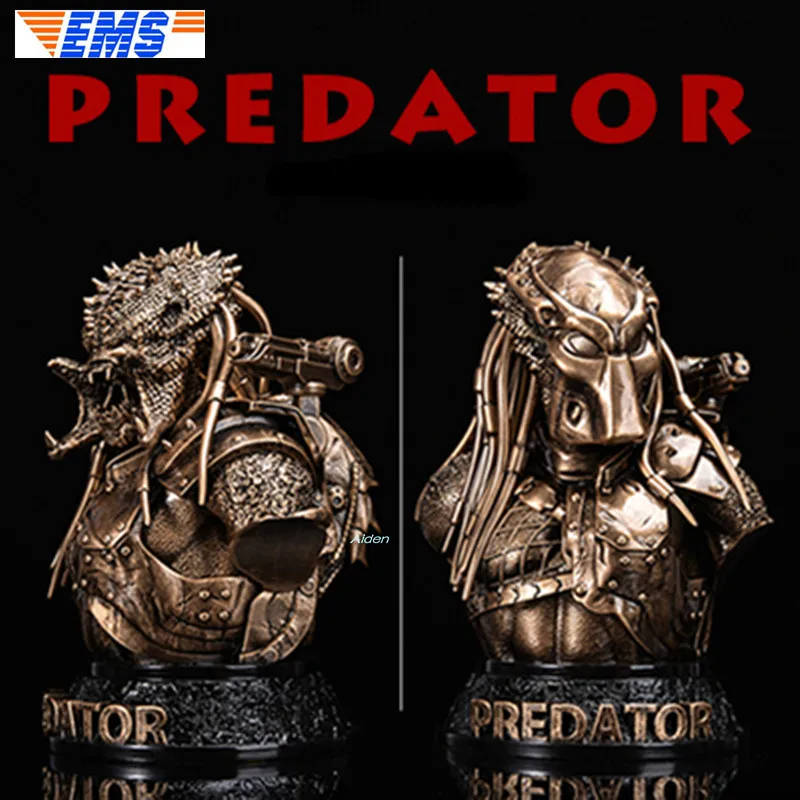 

13" Statue 4 Style Alien vs. Predator Bust Ultimate Predator 1\4 Head Portrait GK Action Collectible Model Toy BOX 33CM Z2628