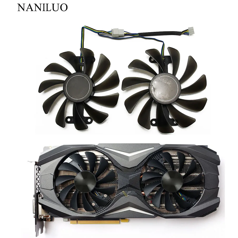 2 шт./лот 95 мм 4Pin ить ющий вентилятор для Zotac GeForce GTX 1070 1080 GTX1070 GTX1080 AMP Edition