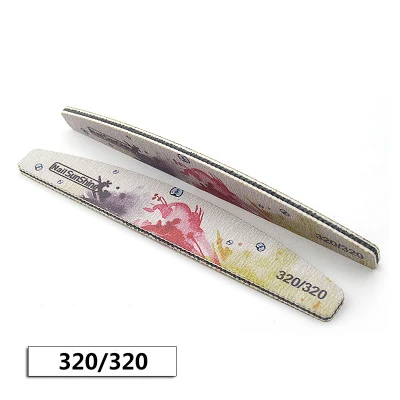 320-6pcs Пилочка для ногтей с цветами высококачественный песок водонепроницаемый износостойкий Стрингер пилка для ногтей | полумесяц-одноразовая пилочка для ногтей-упаковка из 6 шт - Цвет: 320-6pcs