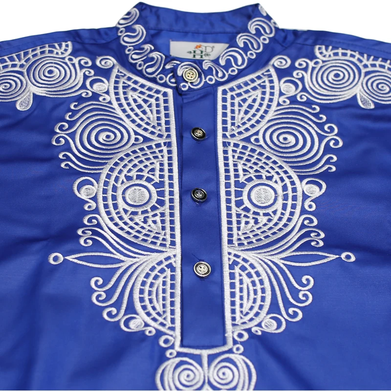 H&D Dashiki Mens Top Pant 2 Pieces Outfit Set African Men Clothes 2022 Riche African Clothing For Men Dashiki Shirt With Trouser