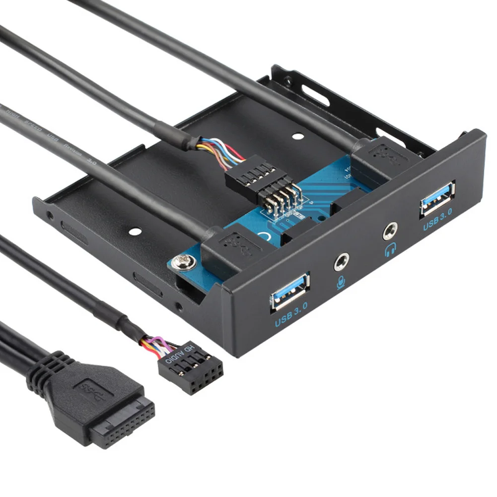 4-портовая Плата расширения для компьютера USB 3 0 металлическая передняя панель 5