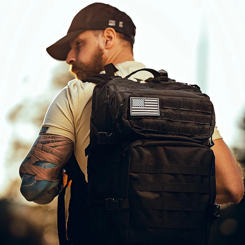 Mochila militar de 45L para hombre y mujer, bolsa táctica para Crossfit,  gimnasio, Fitness, impermeable, Molle Bug Out, senderismo al aire libre -  AliExpress