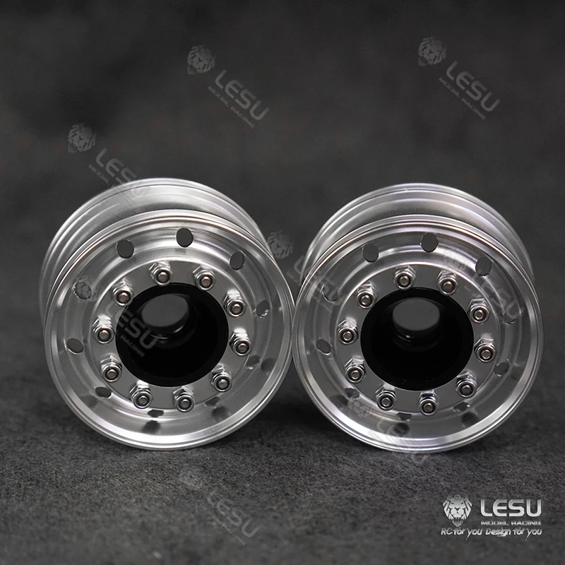 Details about / For Tamiya LESU Tractor Dump Truck 1:14 RC Metal Front Rear Wheel Hubs 10 Spoke