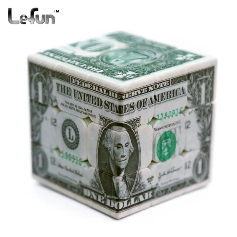 LeFun UV печать доллар шаблон 3x3x3 магические кубики скоростной куб головоломка