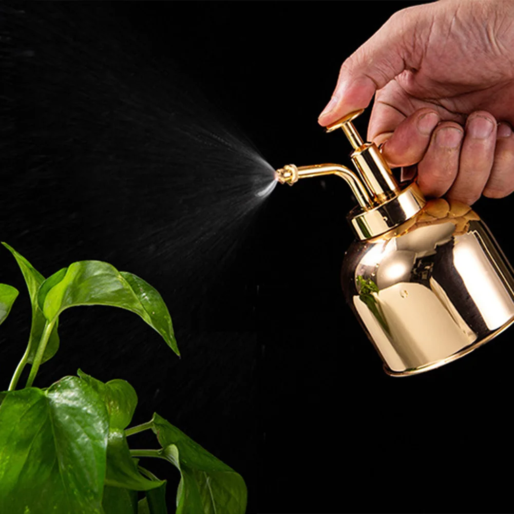 

Watering Spray Bottle Stainless Steel Misting Watering Spray Can Garden Plant Mister Pot for Home Plants Watering Cans