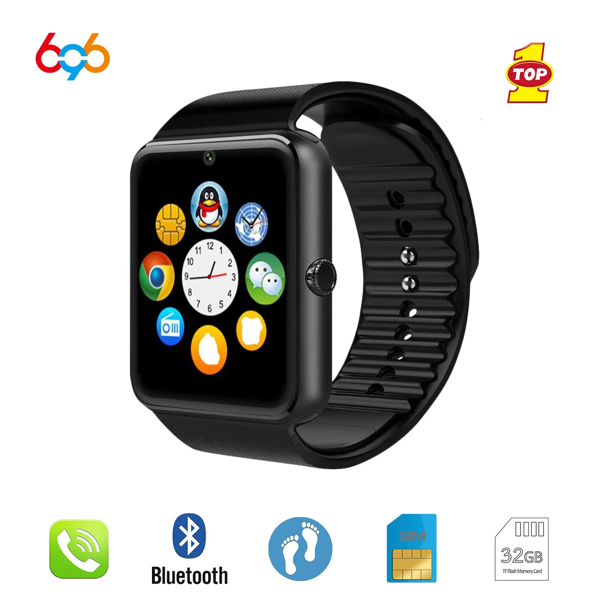 Smart Phone Watch Gt08/18 Phone Sleeping Pedometer Monitoring Independent Webcam Factory Price