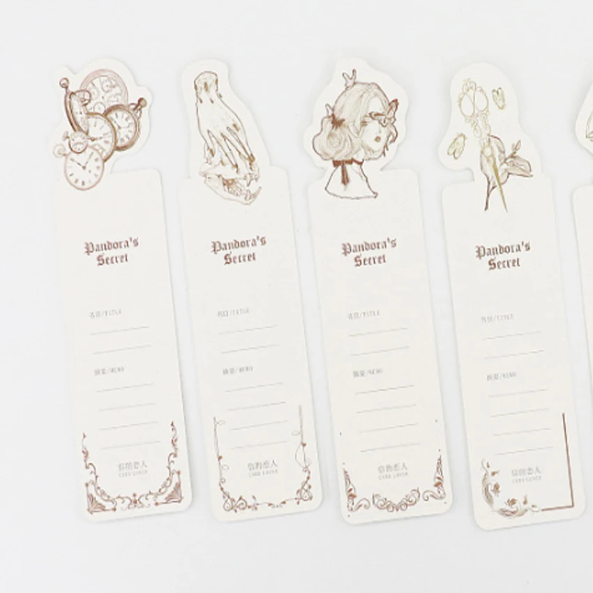 30 штук упак. милые Пандора секретные закладки держатель книги сообщения карты
