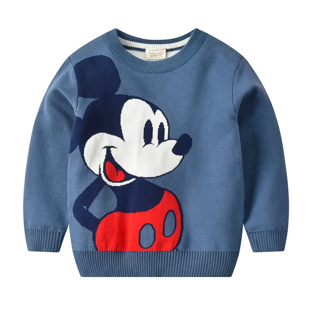 Новое поступление, модный детский свитер для 2-15 лет, зимний теплый свитер с высоким воротником для мальчиков и девочек, детская одежда - Цвет: Небесно-голубой
