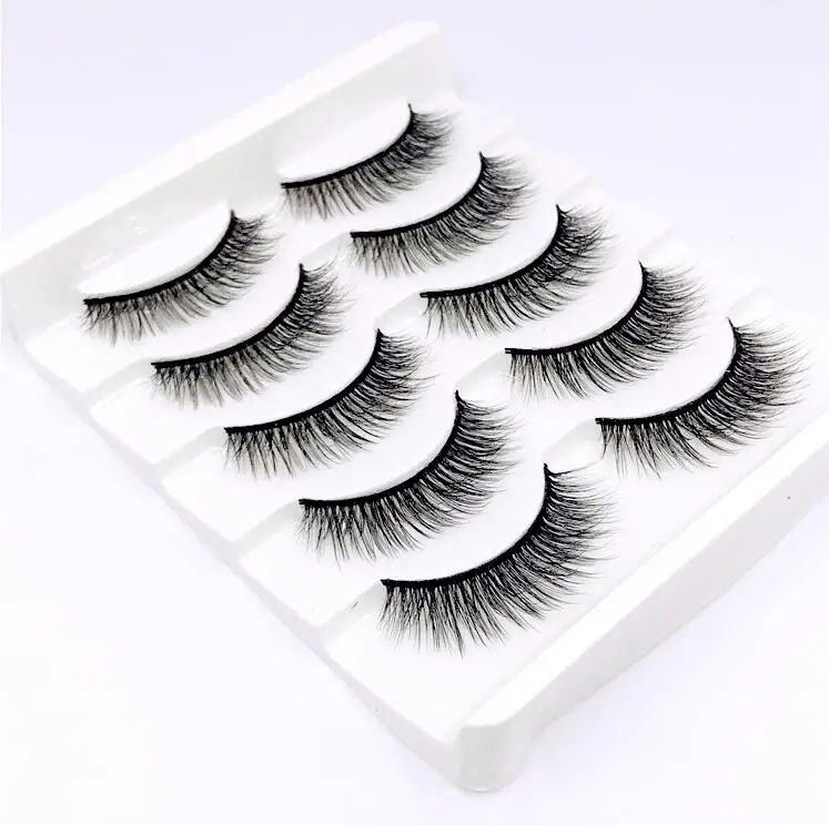 5 PAIRS 8D009 Hbzgtlad 2/5 пар натуральные накладные ресницы длинный макияж 3d норковые ресницы, наращивание ресниц норковые ресницы для красоты 03 - Цвет: 5 PAIRS 8D009
