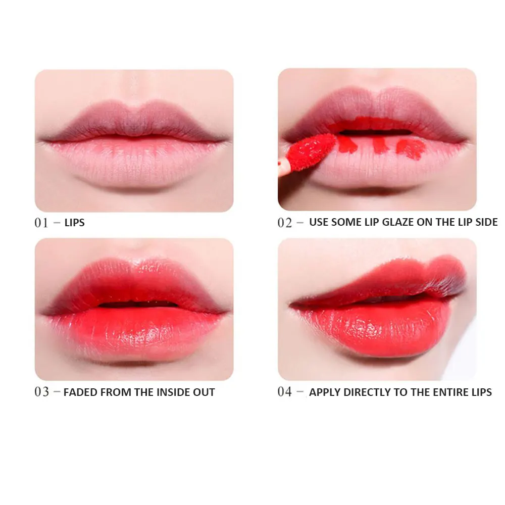 Ice Cream Lip Gloss Waterproof Long Lasting Makeup Liquid Lipstick Lip Tint Makeup Cosmetic Professional Hydrating Moisturizing