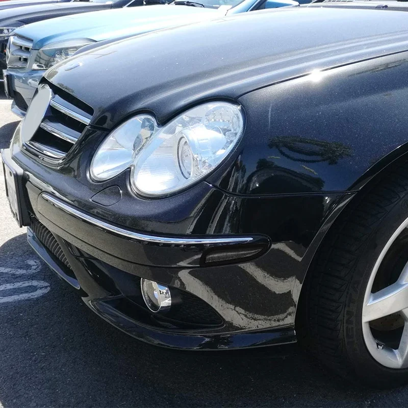 Объектив Янтарный Полный светодиодный бампер боковой габаритный светильник комплект для 2001-2007 Mercedes W203 C-Class Sedan, передний светодиодный фонарь