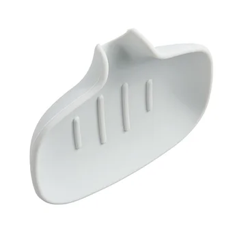 

Creative Soap Tray Silicone Soap Case Draining Soap Holder Kitchen Bathroom Accessories (Light Grey)