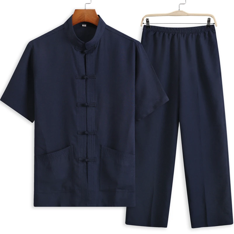 Китайская униформа для кунг-фу, топы для боевых искусств, винтажные черные хлопковые льняные рубашки для мужчин jiu jitsu wushu, китайская одежда