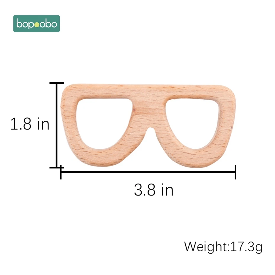 Glasses Bopoobo 1 шт. детские игрушки деревянный Прорезыватель для зубов с животными для новорожденных игровые аксессуары для гимнастики Diy Подвеска жевательные крошечные прорезыватели - Цвет: Glasses