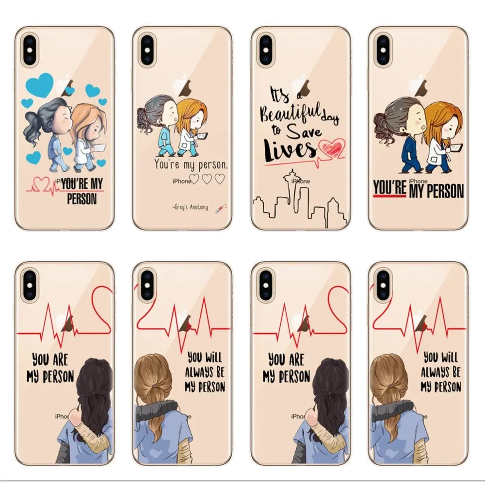 

grays anatomy We will always be best friends BFF case soft TPU phone cover cases for iPhone 6 6S 7 8 plus X XR XS MAX 5s coque
