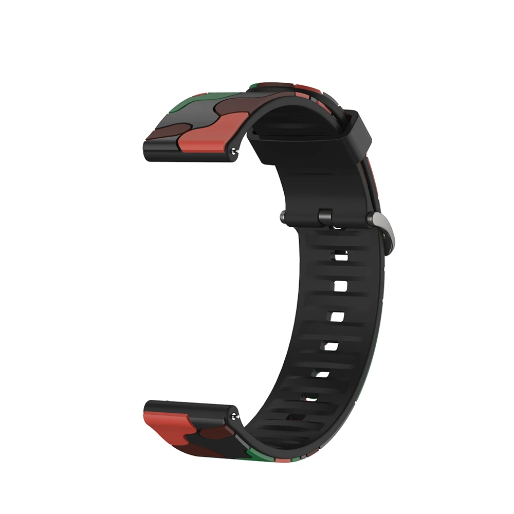 20mm 22mm Camouflage Silicone Strap For Huami Amazfit GTR 47mm GTR 4/3/2 Smart Watch Band for Amazfit Bip GTS