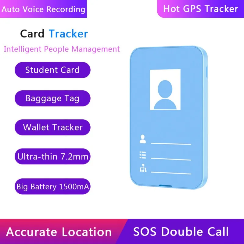  Neue Ankunft Topin Ultradünne Arbeit Karte GPS Tracker Satellite Wifi £ Zwei Weg Kommunikation SOS 