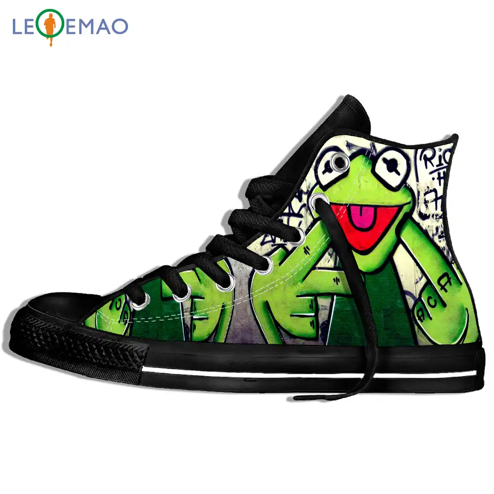 shoes with frog logo