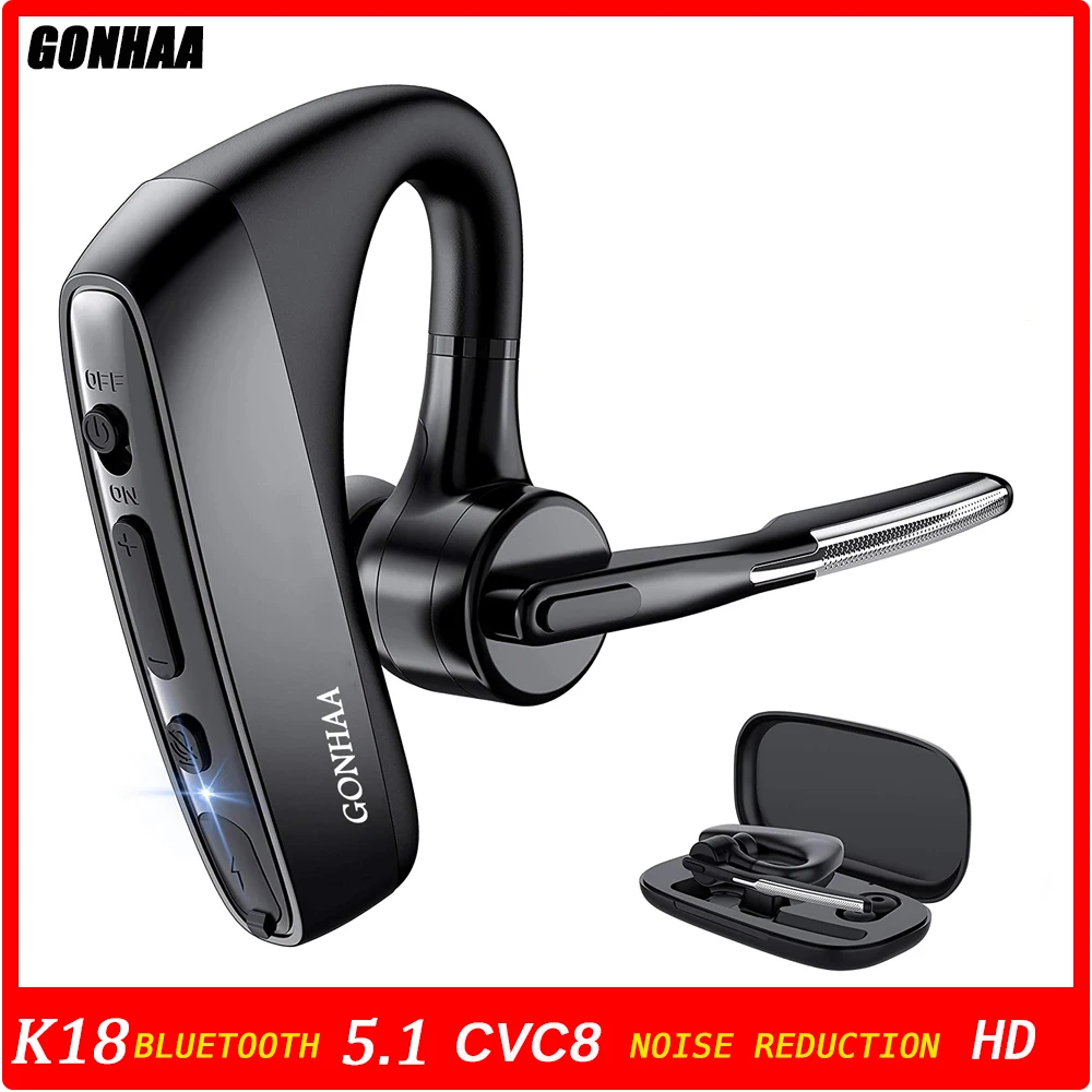 Bluetooth Earphones Wireless Bluetooth Headset HD With CVC8.0 Dual Microphone Noise Reduction Function Suitable For Smart Phone