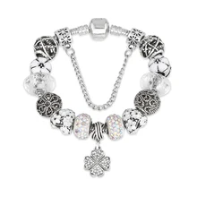 Модные ювелирные изделия браслеты, браслет из сплава с бусинами, подарок на день Святого Валентина Кулон Браслет