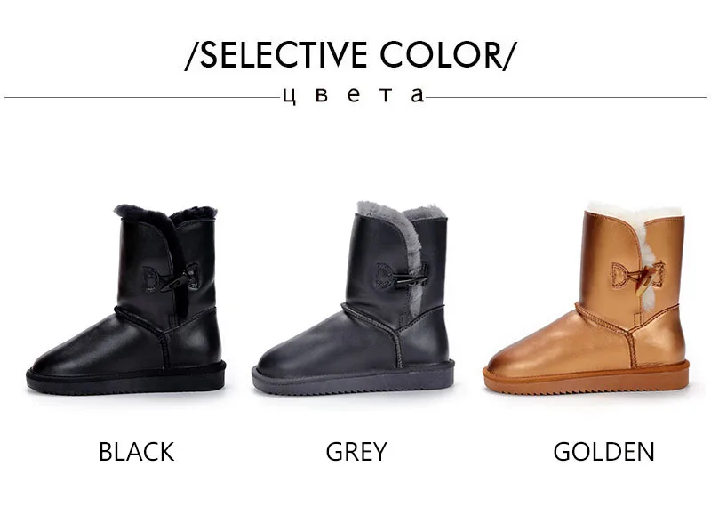 neve pele natural botas mujer inverno sapatos de lã real para as mulheres