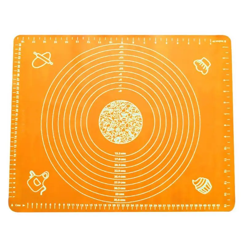 50x40cm Ex-Большой силиконовый коврик для выпечки для духовки весы раскатки теста коврик для выпечки прокатки помадка, кондитерские изделия коврик с антипригарным покрытием жаропрочная посуда, Кулинария Инструменты - Цвет: 50x40cm