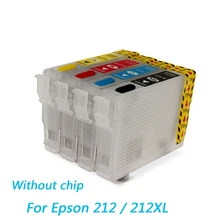 212 212XL wkład wielokrotnego napełniania do Epson Expression Home XP-4100 XP-4105 do Epson WorkForce WF-2830 WF-2850 drukarka bez chipa