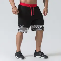 Летние мужские спортивные шорты для занятий фитнесом, ультра-эластичные дышащие шорты для пробежек и тренировок из хлопка, облегающие