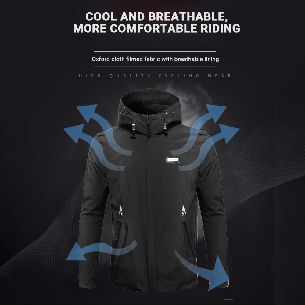 Black motorcycle jackets men's waterproof CE protection motorbike racing jacket reflective motocross clothing chaqueta moto coat