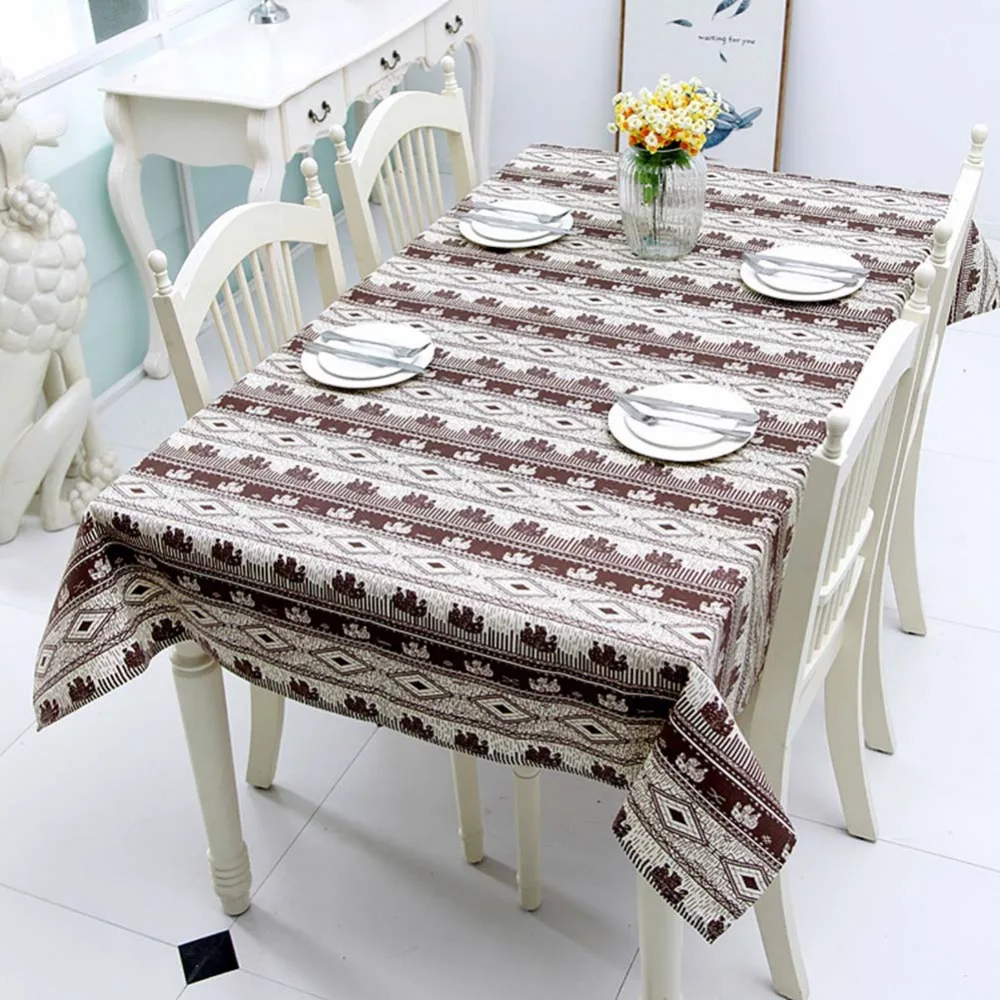 

Withme Colorful Tablecloth Polyester Ethnic Style Table Covers Elephant Stripe Rectangle Table cloth Coffee Table For Home Party