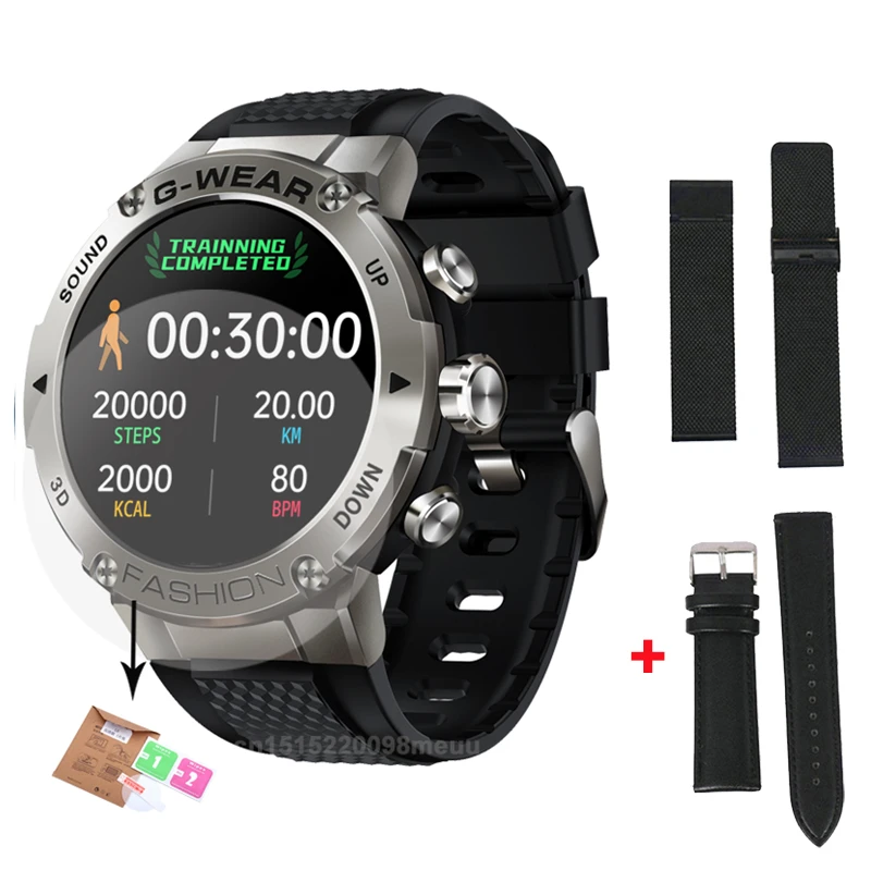 Sports Smart Watch Men BT Phone Call Customize Watch Faces Music Fitness Tracker Super Long Standby Smartwatch Android IOS K28H 