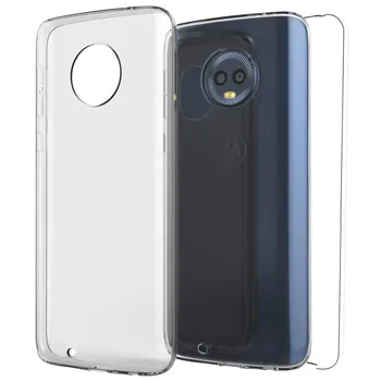 

TBOC case for Motorola Moto G6 Plus - Moto G6+ - Case Clear Full [Silicone TPU] Double face [360 Degree] Mobile