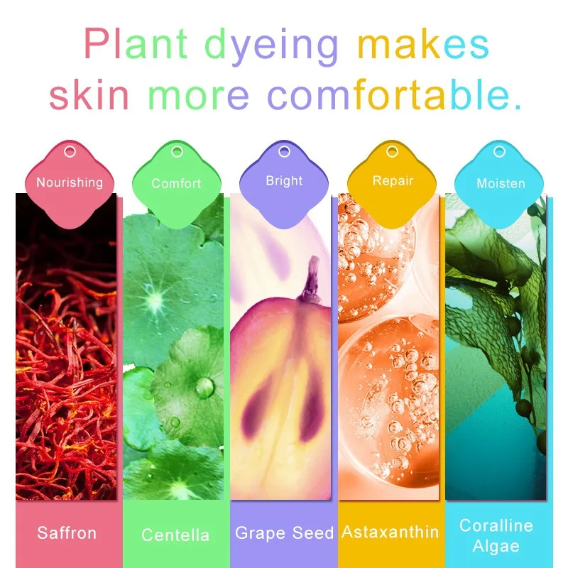 5pcs Five color Multi effect Moisturizing Anti oxidant Brightening Repair Colorful Rainbow Masks Set Skin Care 4