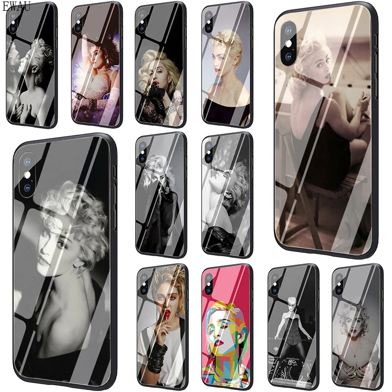 Чехол для телефона из закаленного стекла EWAU madonna iphone 5 5s SE 2020 6 6s 7 8 Plus X XR XS 11 pro Max |