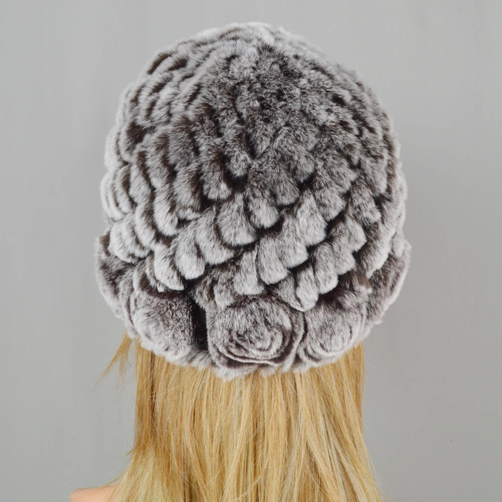 Venta Caliente натуральный Rex Conejo Pelo Sombrero Mujer Hecho A Mano Kina Boinas Para Mujer Gorro Mujer