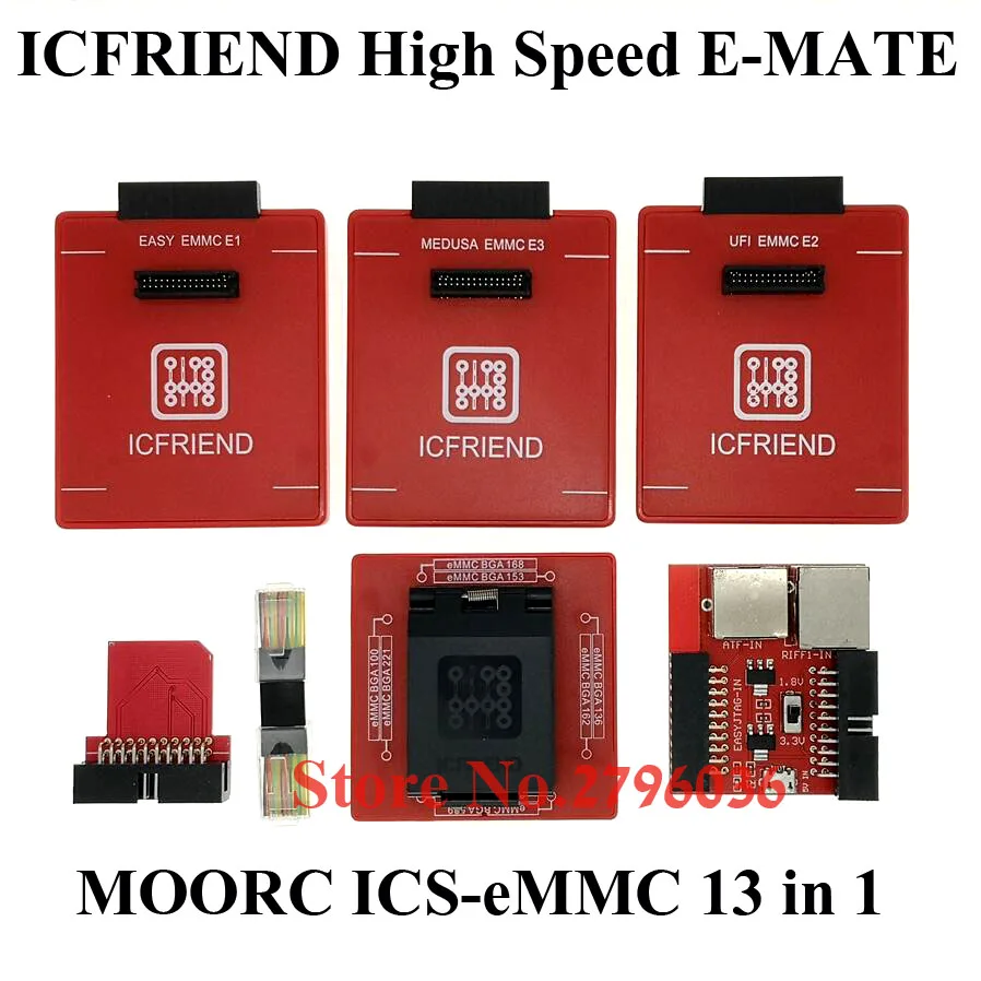 MOORC ICFRIEND высокоскоростная фотография телефона MATE PRO EMMC ICs eMMC 13 в 1 BGA Z3X E plus UFI Box MEDUSA