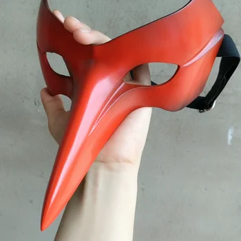 

Japanese Anime Goro Akechi Mask Persona 5 Cosplay Masks Crow Persona5 Costume Accessory Long Red Beak Goro Akechi Eyewear Props