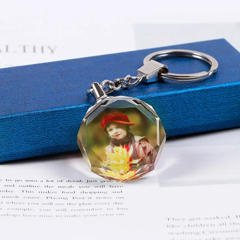 Octagon key chain Персонализированные вечерние подарки, подарок на свадьбу, подарки для гостей, сувенир в виде единорога, подарок на день рождения для подруги - Цвет: Octagon key chain