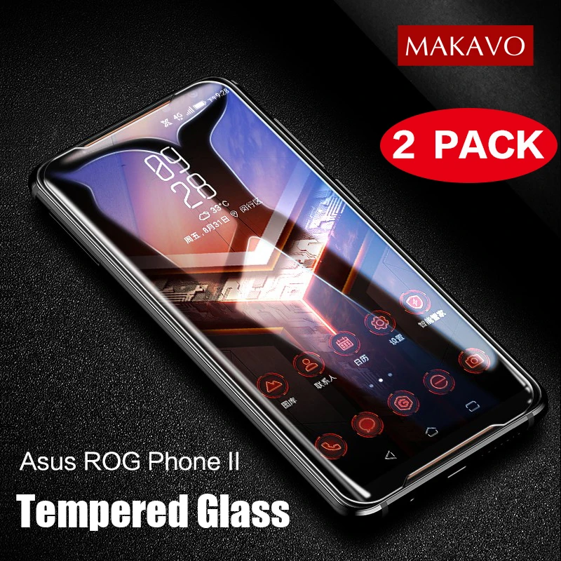 2 упаковки для Asus ROG Phone 2 закаленное стекло Взрывозащищенная защитная пленка для Asus ROG Phone II ROG Phone 2