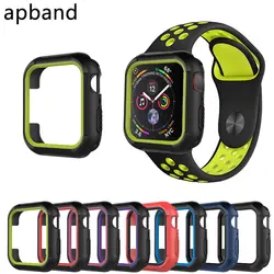 Силиконовые ТПУ защитный чехол Обложка для мм Apple Watch 4 44 мм 40 чехол iwatch Группа серии 4 Замена защиты рамки