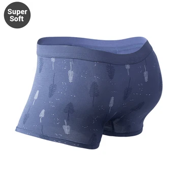 

EVES 4pcs Seamless boxer Underwear Soft Modal men's Underpants Print comfortable ropa interior hombre breathable boxershorts men