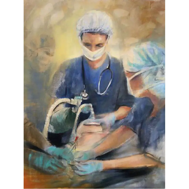 5D DIY Diamond Painting Crystal Cross Stitch kit Full square embroidery surgery doctor mosaic picture Decorative | Дом и сад
