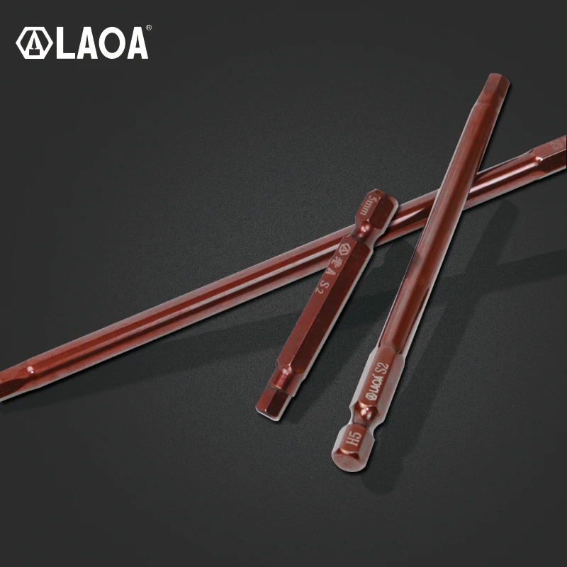 Шестигранные биты LAOA Electric S2 1 шт. насадка H1.5/2/2 5/3/4/5/6 мм длина 50/100/150 магнитная