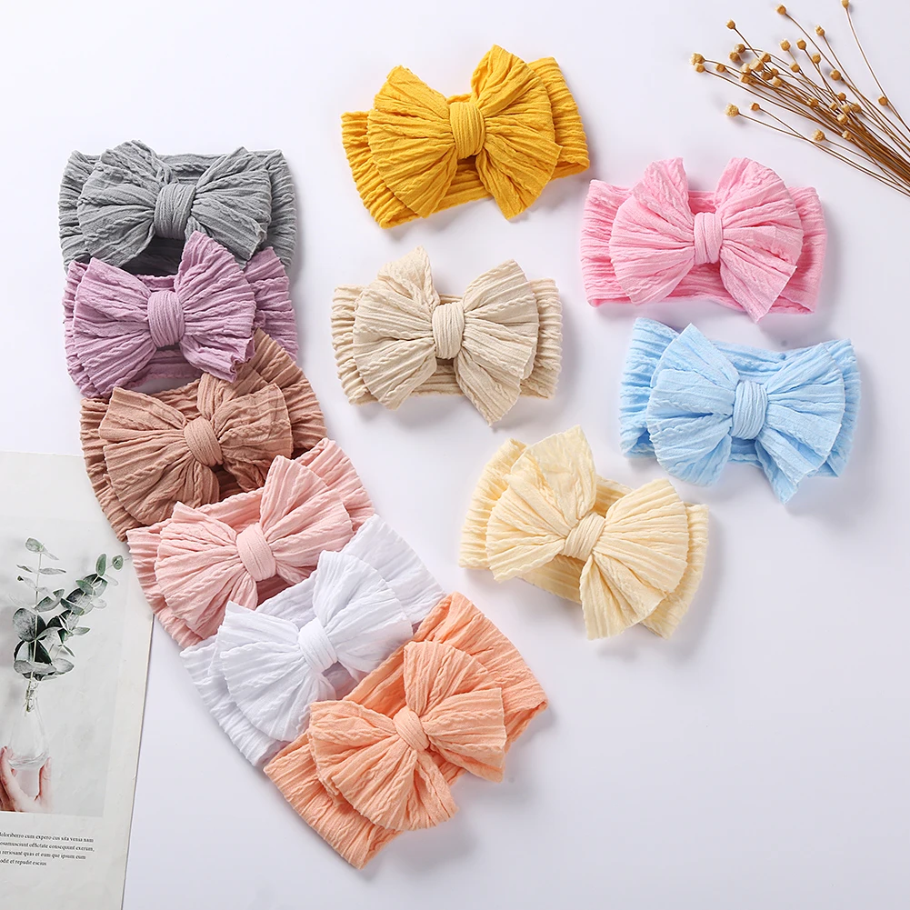Solid Cable Bow Baby Headband 5