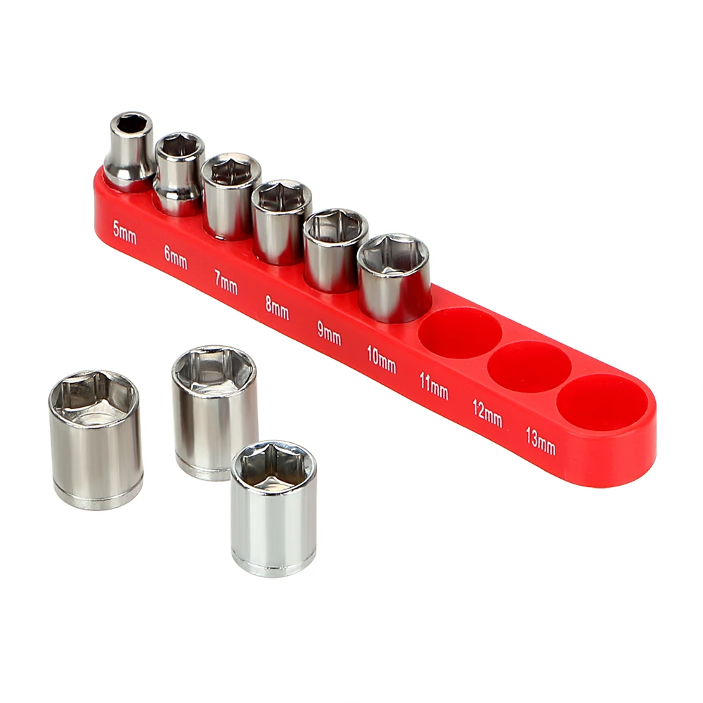 

NICEYARD 9pcs/set Universal 5-13mm Socket Adapter Set For Home Auto Car Bicycle Wrench Hexagon Head DIY Fix Repair Hand Tool